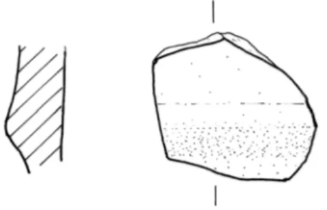 Fig. 142 - Frammento di ceramica a linee incise 