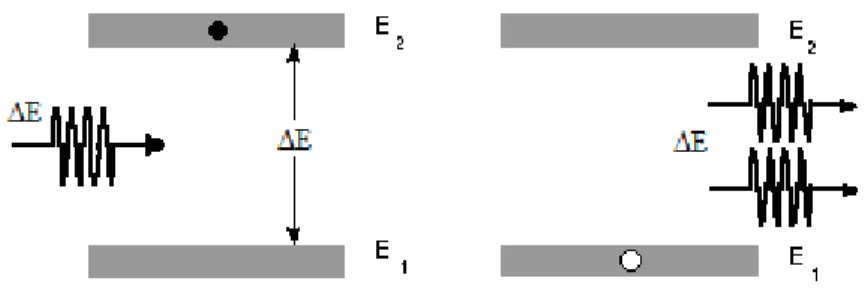 Figura 3.1: Meccanismo di emissione stimolata 