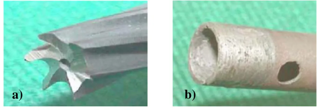 Fig. 2.2– Punte core drill (a) e saw drill (b) 