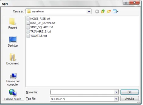 Fig. 2.12: Finestra di selezione del file txt 