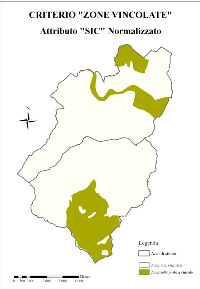 Fig. 3.13: Layout relativo all’attributo “Siti di Interesse Comunitario” standardizzato 