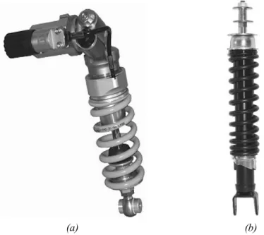 Fig. 1.1 – Esempi di sospensione (a) completamente regolabile, (b) regolabile solo nel precarico.