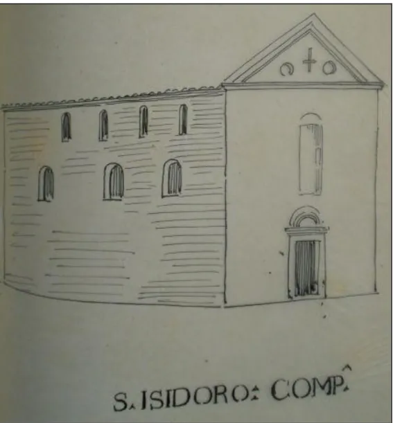Fig. 24  La chiesa di S. Isidoro nel manoscritto di P. Tronci, TAV. CCVII 146