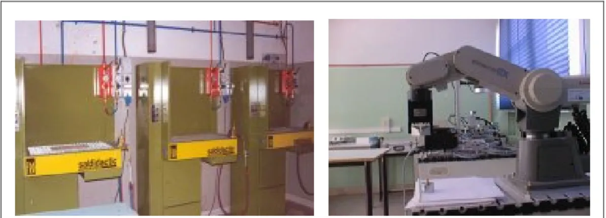 Fig. 2.1.1: Alcune delle macchine usate nei laboratori dell’Ipsia S. Simoni 