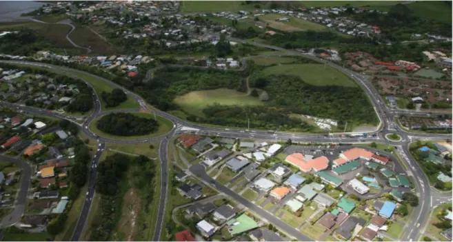 Fig 4-Veduta dall’alto della rotatoria a Tauranga in New Zealand 