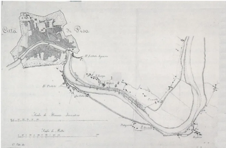 Figura 2.4 Citta di Pisa, C. Rancini in  (Zampieri 1994) 