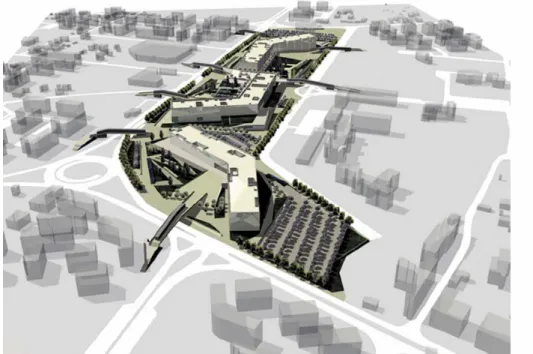 Figura 3.1Planivolumetrico del progetto vincitore del concorso 