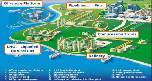 Figura 1 – illustrazione di stazioni Oil&amp;Gas 