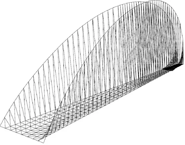Fig. 3.15: reticolo di base per la determinazione della forma assunta allo stato 0 per la striscia I 