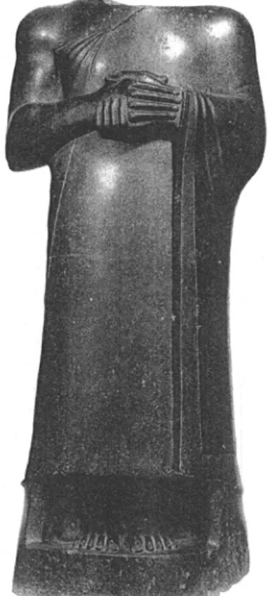 fig. 35: statua E di Gudea, da Winter, 1989, p. 574. 