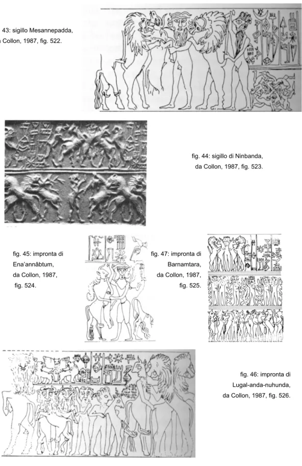 fig. 43: sigillo Mesannepadda,    da Collon, 1987, fig. 522. 