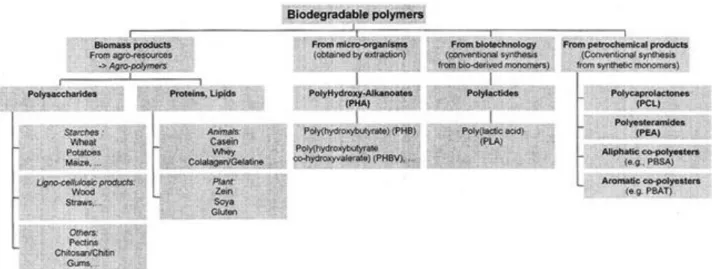 Table 1: Main polymers recognized as biodegradable 