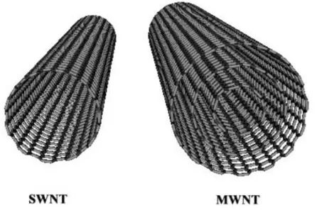 Figure 4: SWNT and MWNT structure 