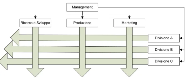 Figura 3 - Struttura a matrice  Management