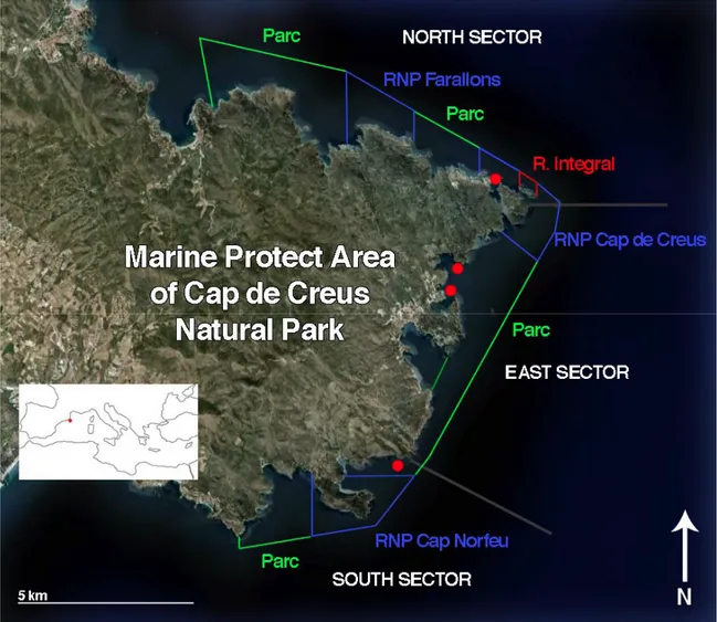 Fig. 2.1.1: Area marina protetta di Cap de Creus. 