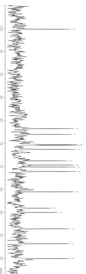 Figura 23b All.1. Spettro 13 C,  NMR del derivato   D -manno 93,    intervallo    50-100  ppm 