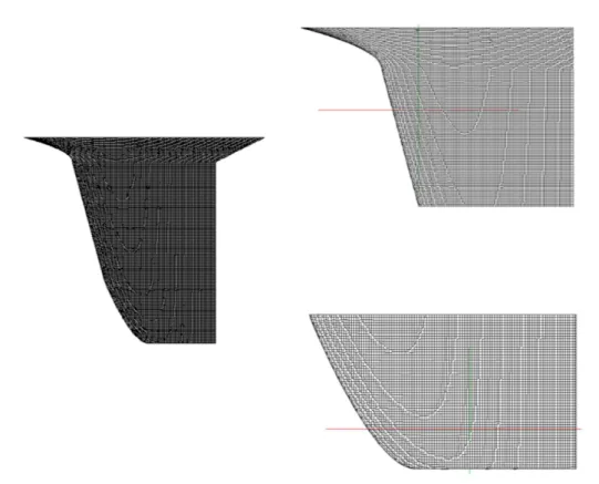 Figura 6.1: A sinistra si riporta l’immagine completa della deriva, mentre a destra vi sono due ingrandimenti su regioni particolari.
