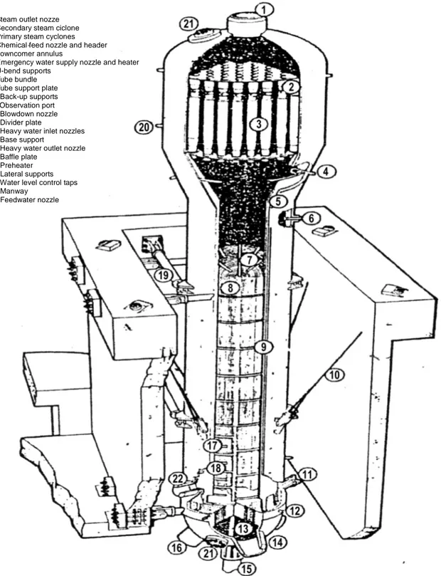 Figura 8: Schematica di un generatore di vapore dell’impianto CANDU 