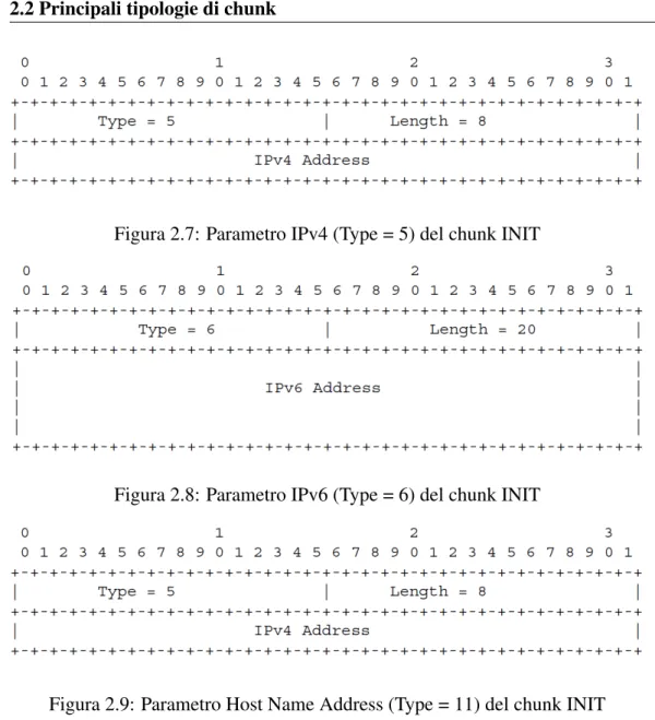 Figura 2.7: Parametro IPv4 (Type = 5) del chunk INIT