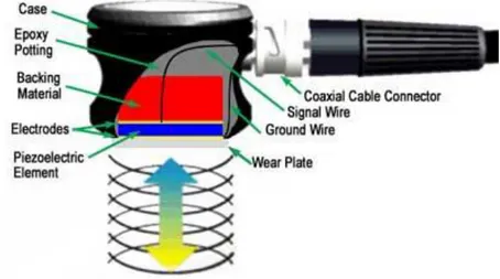 Figure 2.8: Scheme of a PZT transducer 