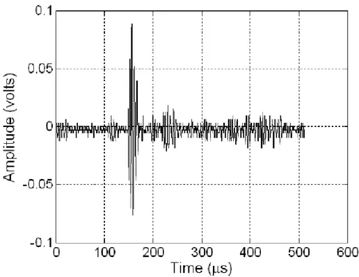 Figure 2.9: Example of an AE signal recorded by a PZT sensor [33] 