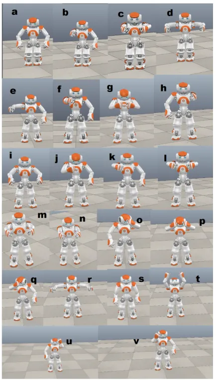 Figure 4.1: In the image are shown the poses made for the algorithm. They are made on
