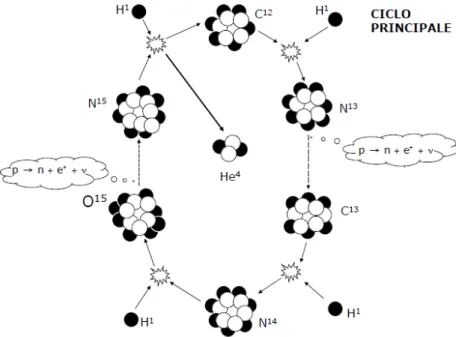 Figura 2.2.1: Ciclo principale del processo CNO