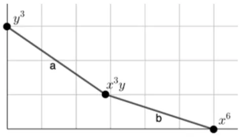 Figura 4.4: Poligono di Newton-Puiseux nel caso 3.1
