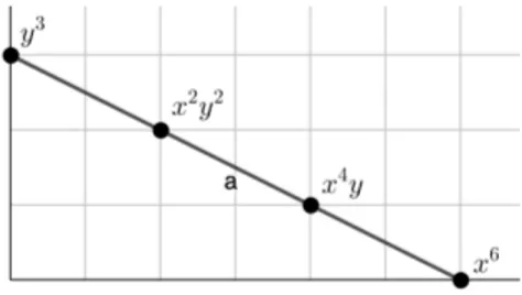 Figura 4.5: Poligono di Newton-Puiseux nel caso 3.2.3
