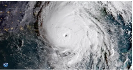 Figure 1.1 – Hurricane Michael, October 10, 2018. Image take from the NOAA website [50]