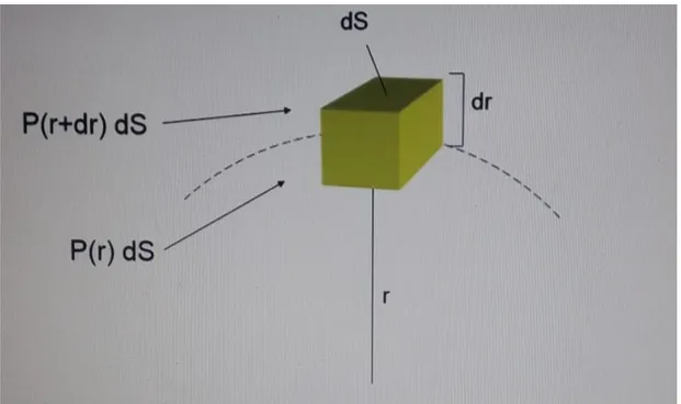 Figura 1: Schematizzazione del cubo di gas considerato negli interni stellari. 