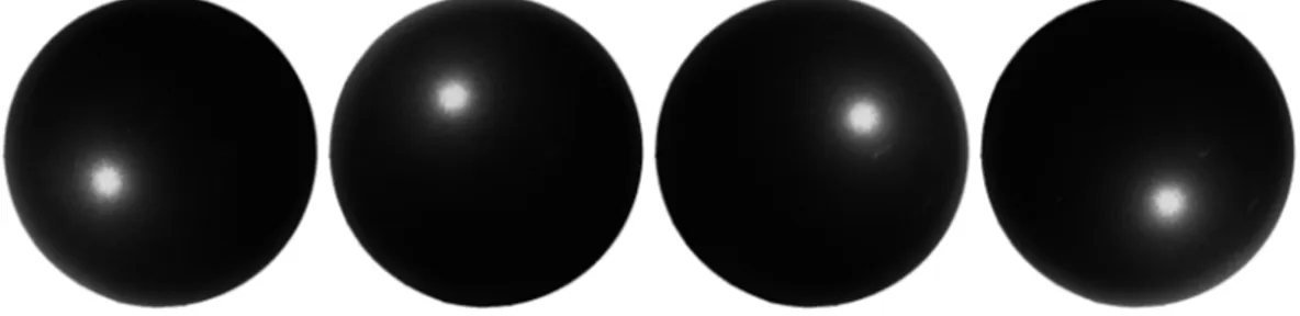 Figure 3.2: Example of images of the reference object used for the first method of light calibration.