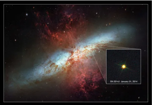 Figura 2.2: M82 in un’immagine ripresa subito dopo l’avvistamento della supernova SN 2014J