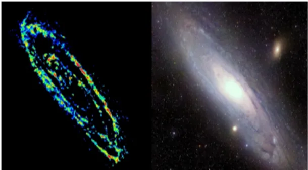 Figura 8: Concentrazione del Cold Neutral Medium nella galassia M31