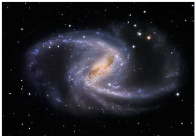 Figura 13: Schematizzazione della struttura di una galassia a spirale normale.