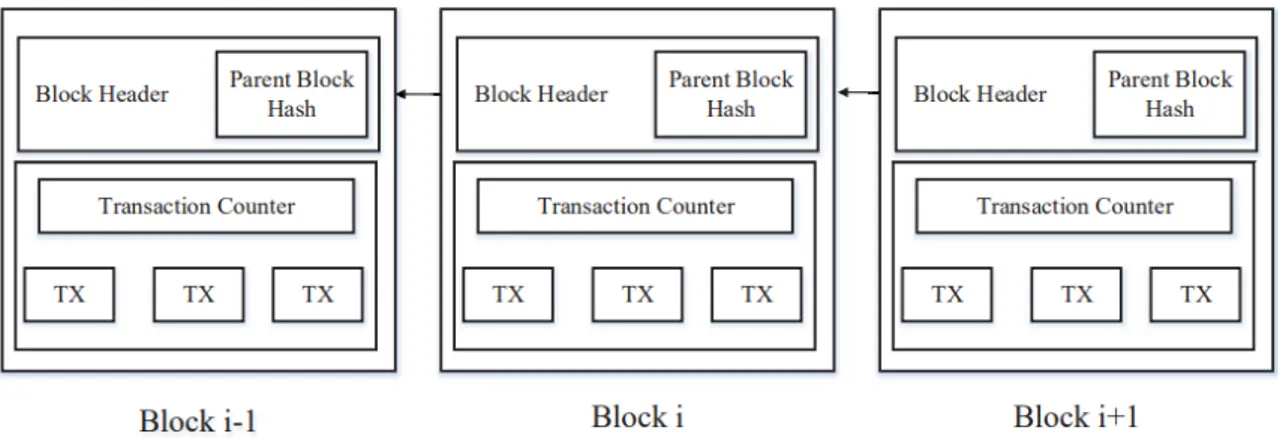 Figura 1.3: Rappresentazione schematica di un blocco della blockchain