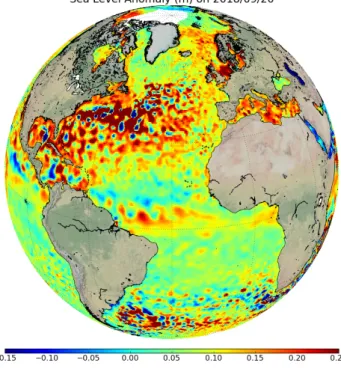 Figura 1.1: Mappa dell’anomalia del livello del mare riferita al 20 settembre 2018