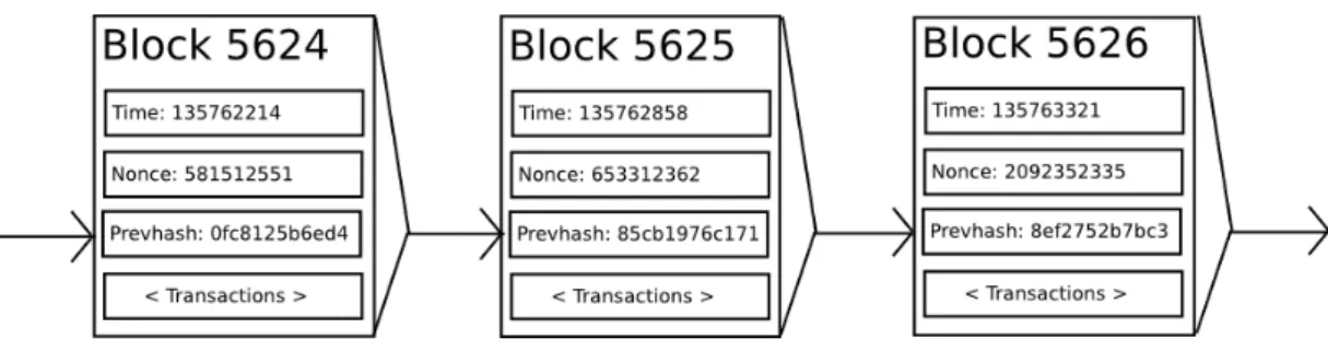 Figura 1.1: Blocchi di una blockchain [8]