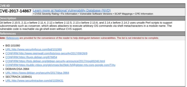 Figure 2.1: CVE Entries information displayed on MITRE site.