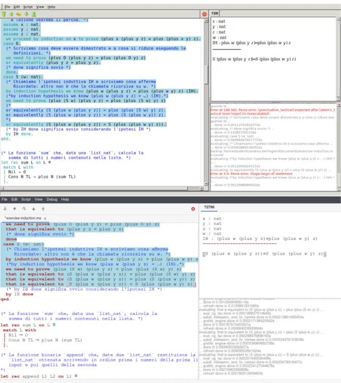 Figura 3.3: Confronto tra catene di semplificazione in Matita 0.99.x e 0.5.x.