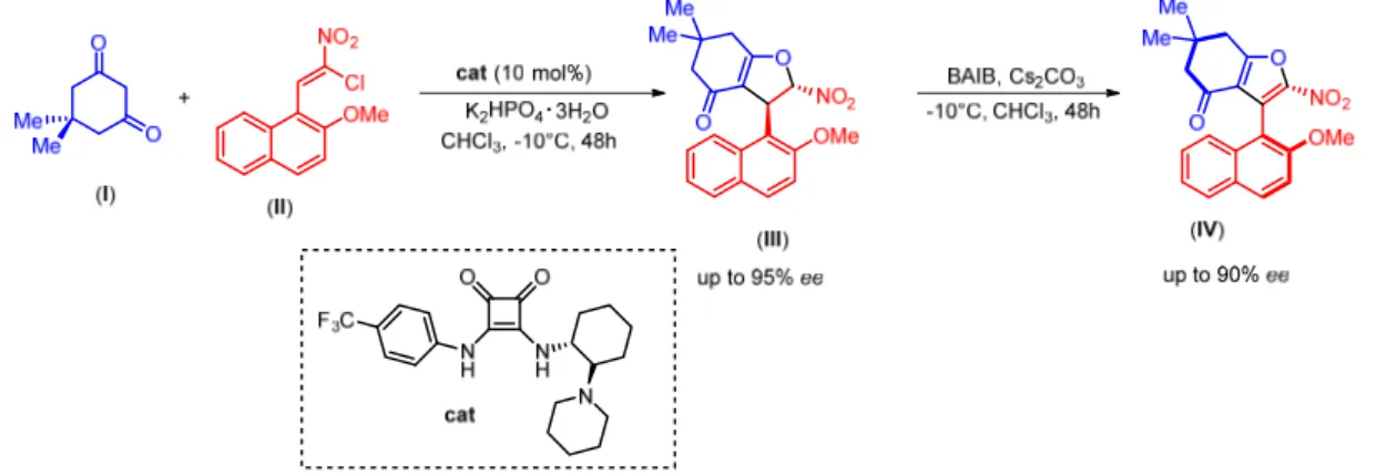 Figure 19. Chirality conversion approach for atropisomeric synthesis of furan derivatives 