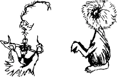 Figura 2. Due esempi di immagini di fantasia presentate nello studio di Rollins e Thibadeau (1973: 165) 