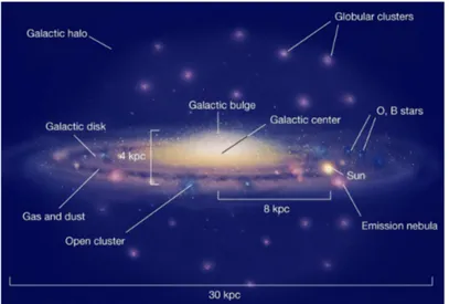 Figura 1.2: Struttura generale di una galassia a spirale