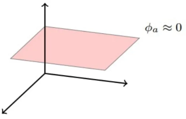 Figure 3.1: Constraint surface identified by φ a ≈ 0 in phase space. From [8]