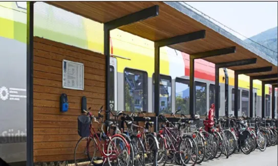 Figura 8-Trasporto Intermodale-Parcheggio bici in adiacenza alla stazione ferroviaria 