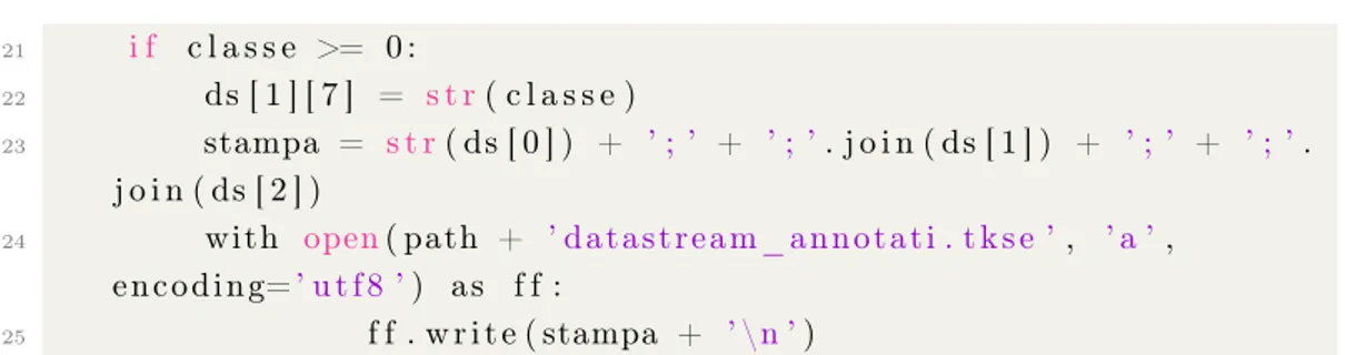 Figura 4.11: Script annotazione in funzione