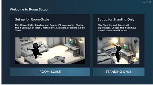 Figura 1.1: Schermata dalla procedura di setup iniziale di SteamVR