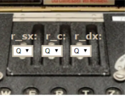 Figura 2.1: Mostra dove si possono selezionare le lettere iniziali dei rotori