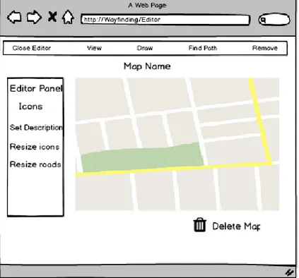 Figura 4.7: Interfaccia finale per l’editing delle mappe