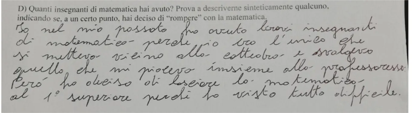 Figura 4.12: Esempio di risposta alla quarta domanda del questionario